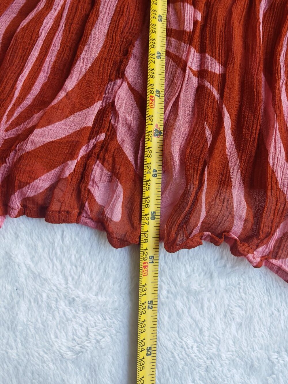 Anthropologie Marais Printed Chiffon Maxi Dress XL Pink Orange Boho Tiered Flow - Picture 14 of 15